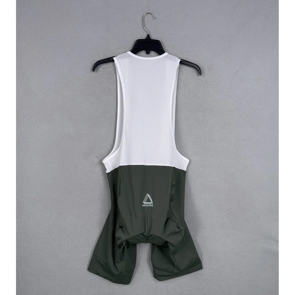 NeoPro Cycling Bib Shorts Mens 4XL Green Solid Padded Road Bike Athleisure